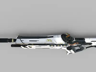 Dark Matter Surge Rifle Low-poly 3D model