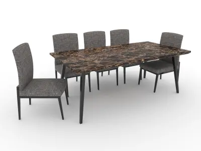 Collection Dining Set 1 3D Model Pack