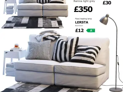 Two-seat sofaKIVIK 1 Ikea 3D model