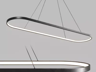 Eerie Linear Suspension Light Low-poly 3D model