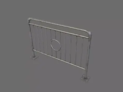Fence model 01 Low-poly 3D model