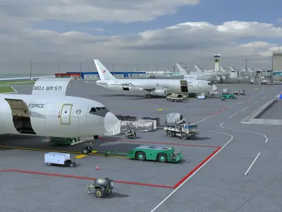  USAF Military Air base Vehicles &amp; Planes 