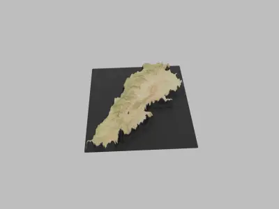 Lebanon Map Country Low-poly 3D model