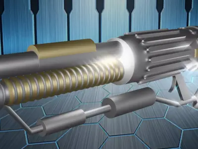 sci-fi weapon 3D model