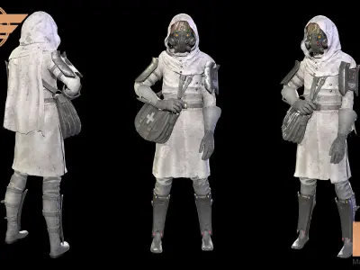 Medic Dystopia Low-poly 3D model