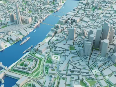 London City 3D Model 3D model purchase