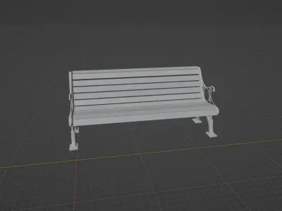 Bench 3D model 11