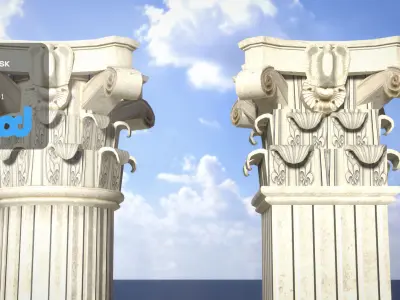 Roman Pillars 3D model