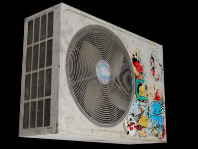 Air Conditioner Dirty And Clean Textures Low-poly 3D model