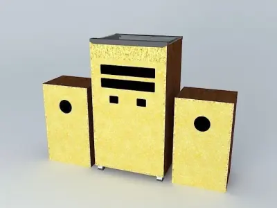 Stereo system Free 3D model