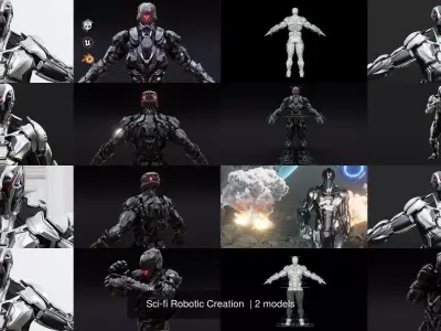 Sci-fi Robotic Creation  3D Model Pack