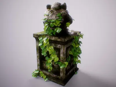 PBR Gargoyle Statue Collection Low-poly 3D model