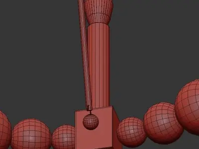 Randers Light Bead Chandelier 3D model