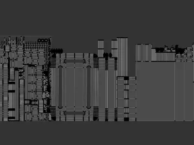 Sci-fi Crate Yellow Low-poly 3D model