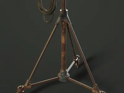 Vintage spot light 3D model