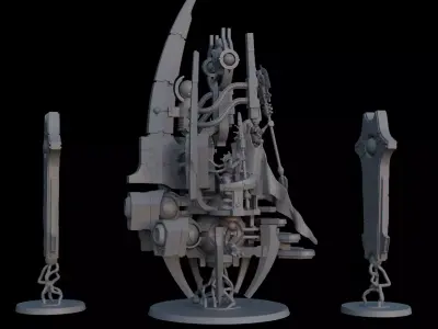 Cyber Lord Space Zombies King Of The Silent Moving Fortress 3D print model