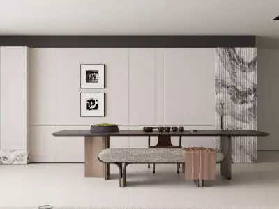 Light luxury living room 3D model order