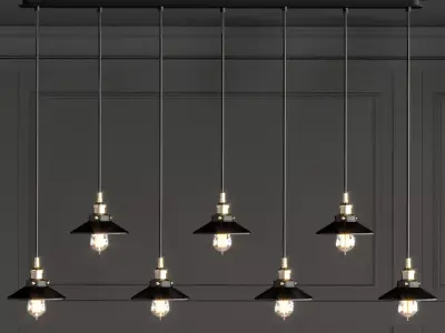 Loft Cone Pendant Reflector 7 Line 3D model