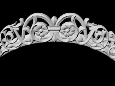 carved mirror 3D model