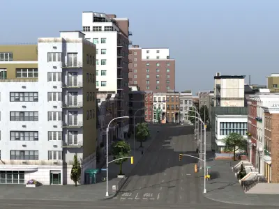 Residential City Block 3D model