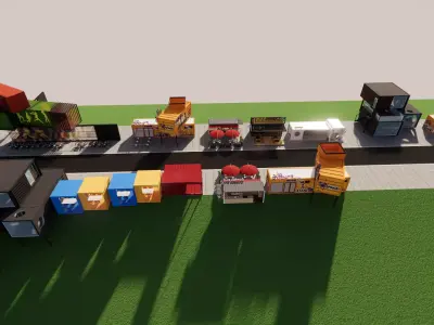 Container coffee shop-7 3D model