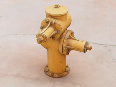 Urban Fire Hydrant or Fireplug 3D model