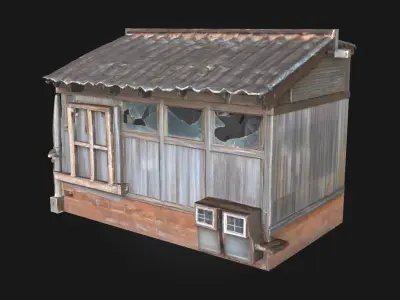 Weathered Shack  Shelter of Time 3D model