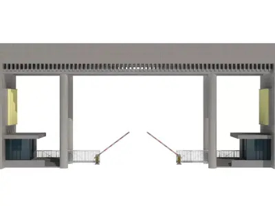 Security guard booth 3D model