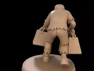 Black Friday Zombie Shopper Free 3D print model