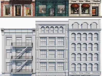 Architectural facades volA8  3D model