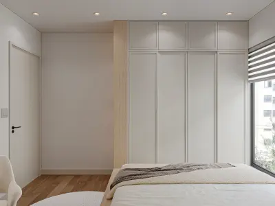 Japandi Bedroom 01 3D model