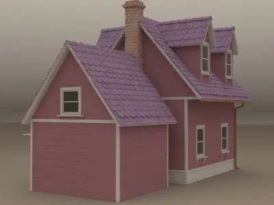 Cartoon House  3D model buy