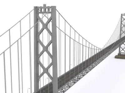 Oakland Bay Bridge Low-poly 3D model