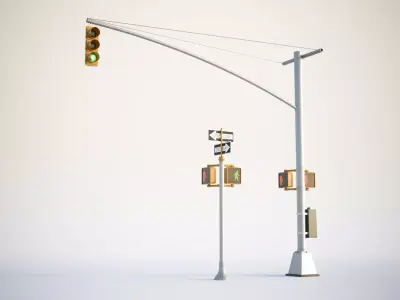 Traffic light set 3D model