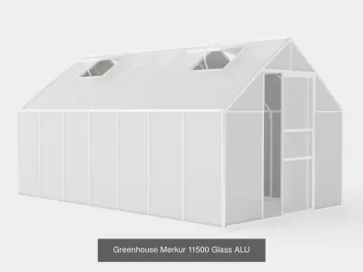 Collection of Greenhouse Merkur 11500 Glass - 3 Models 3D Model Pack