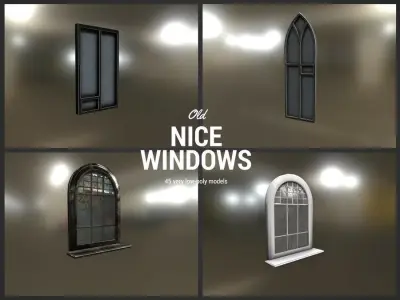Old Windows Low-poly 3D model