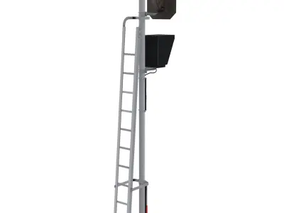 Train Traffic Light 6 3D model