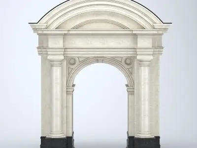 Portal architecture 3D model