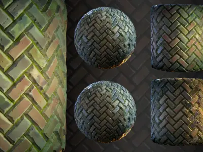 Ghibli Stone Floor Material - VOL 10 - Maps - SBsar Texture