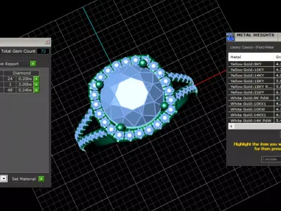 Engagement ring Rina 3ct 3D print model