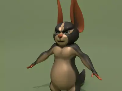 Cartoon Fantasy Squirrel 3D model