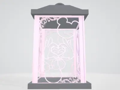 Mickey and Minnie Love Lamp 3D print model
