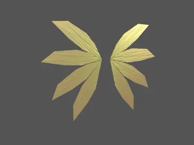 Low Poly Wings v3 009 Free low-poly 3D model