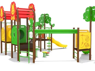 Lion Playground Low-poly 3D model