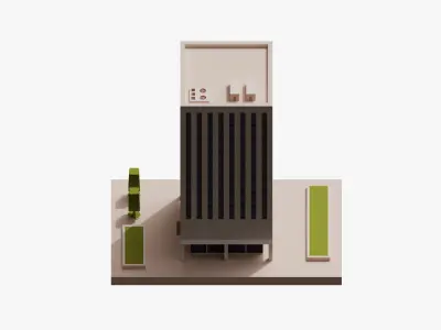 Office Building 01 Low-poly 3D model