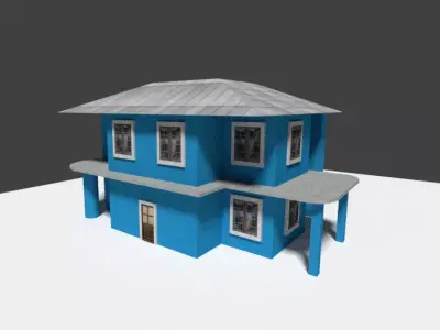 Low Poly House Low-poly 3D model purchase