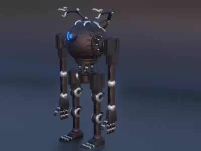 robo-titan robot with eyes 3D model