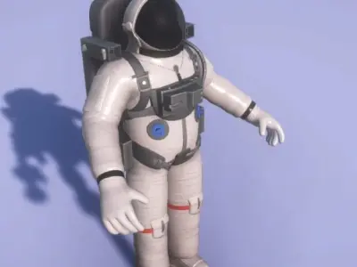 Spacesuit rigged astronaut Low-poly 3D model