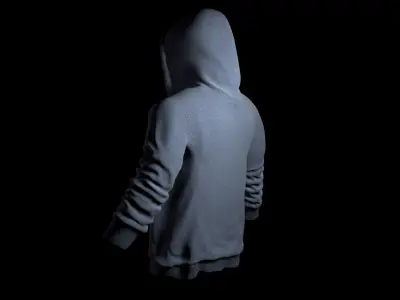 Grey Hoodie 3D model