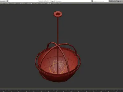 Globe Pendant Lights low poly 3d model Low-poly 3D model